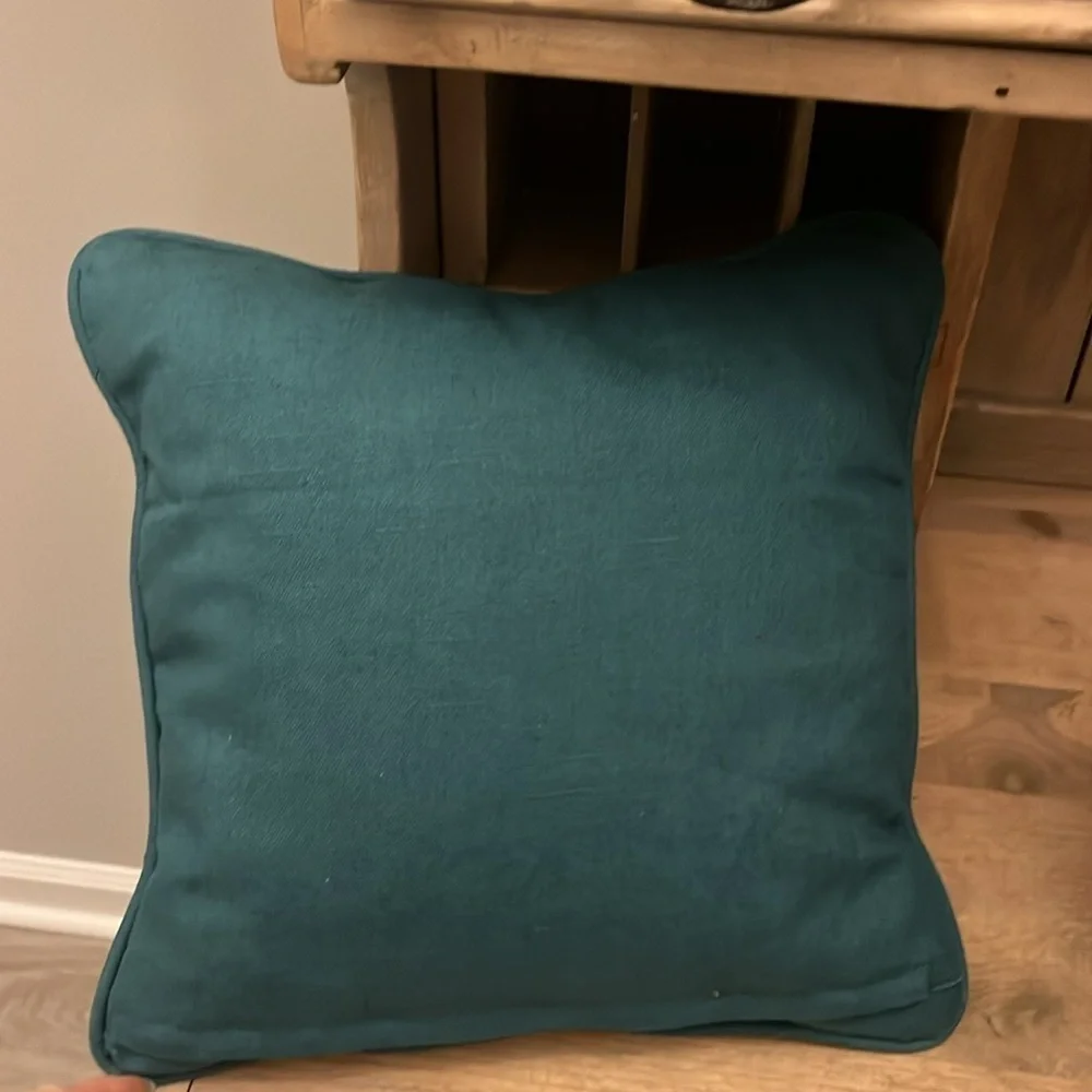 Embroidered Thanksgiving Pillow Handmade “Over the River and Through the Woods”